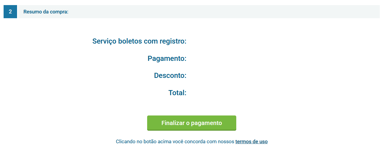 Tela de seleção de plano