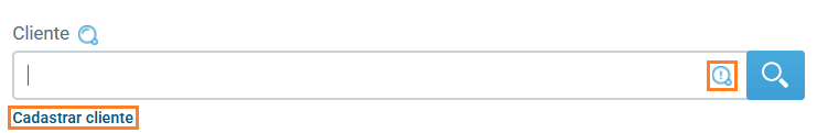 Mensagem indicando que o cliente não possui cadastro